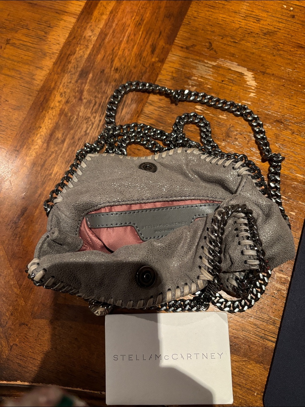 Stella McCartney Grey Falabella Shaggy Deer Chain Tote- NEW! - Picture 4 of 6